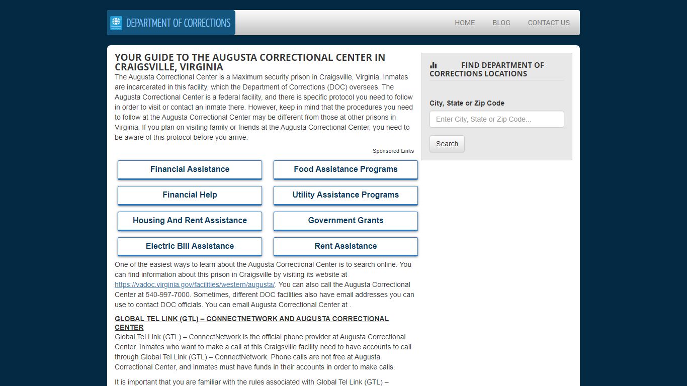 Augusta Correctional Center In Craigsville, Virginia | Department-of ...